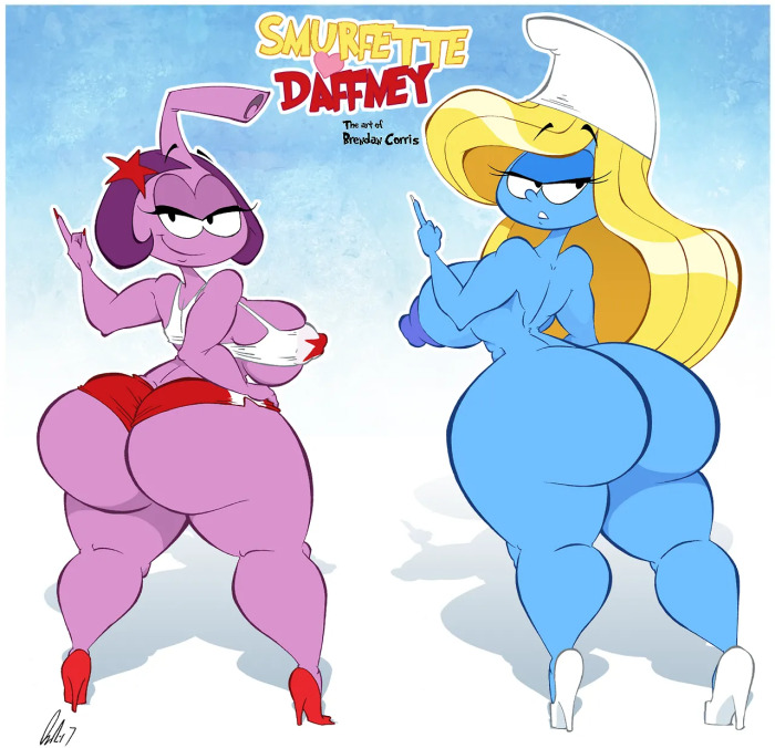 [bcdickchix] Smurfette loves Daffney (Smurfs//Snorks)