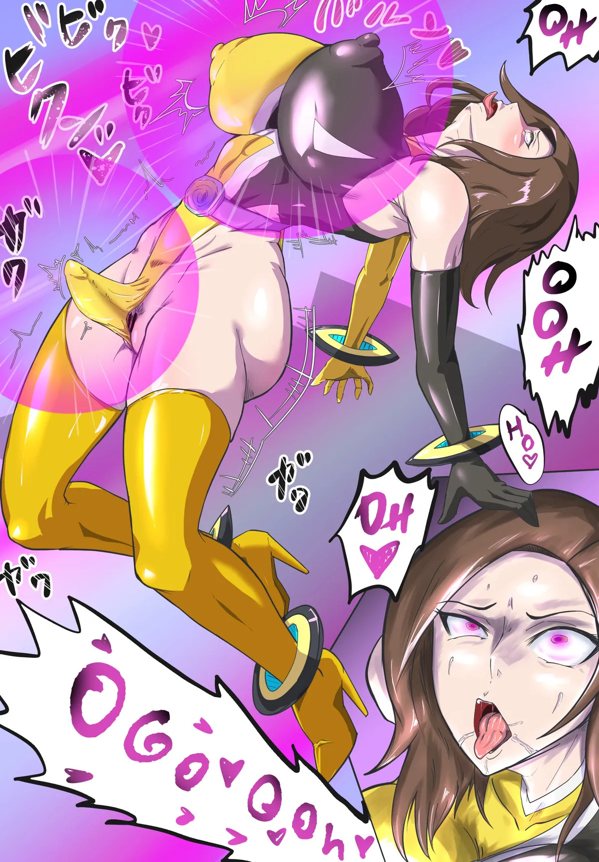 [T-Syun] Space Police Sentai Yellow Futanari Haigurelian Transformation (Tokusou Sentai Dekaranger) [English] - Page 6