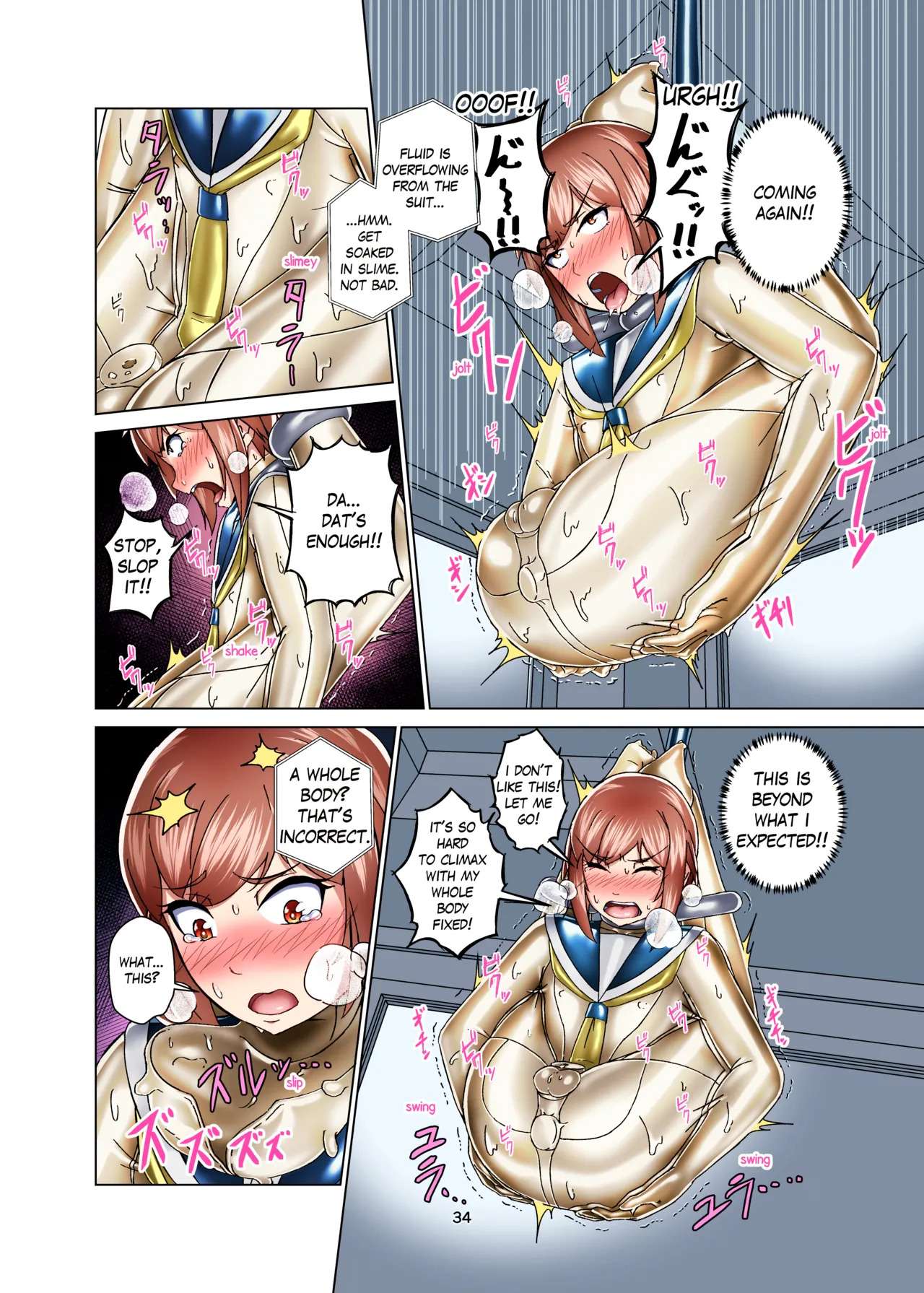 [Gumigumi Gou (Gumi11-gou)] Kimi Senyou Kousoku Kyousei Mesuiki Suit | Extreme Bondage and MESUIKI Costume Test with YOU [English] {Hen_Colorist} [Decensored] [Colorized] [Digital] - Page 34