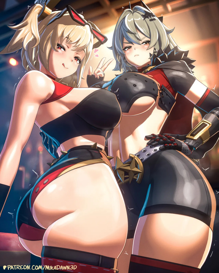 [MikaDawn3D] Burnice White x Caesar King (Zenless Zone Zero) (Textless)
