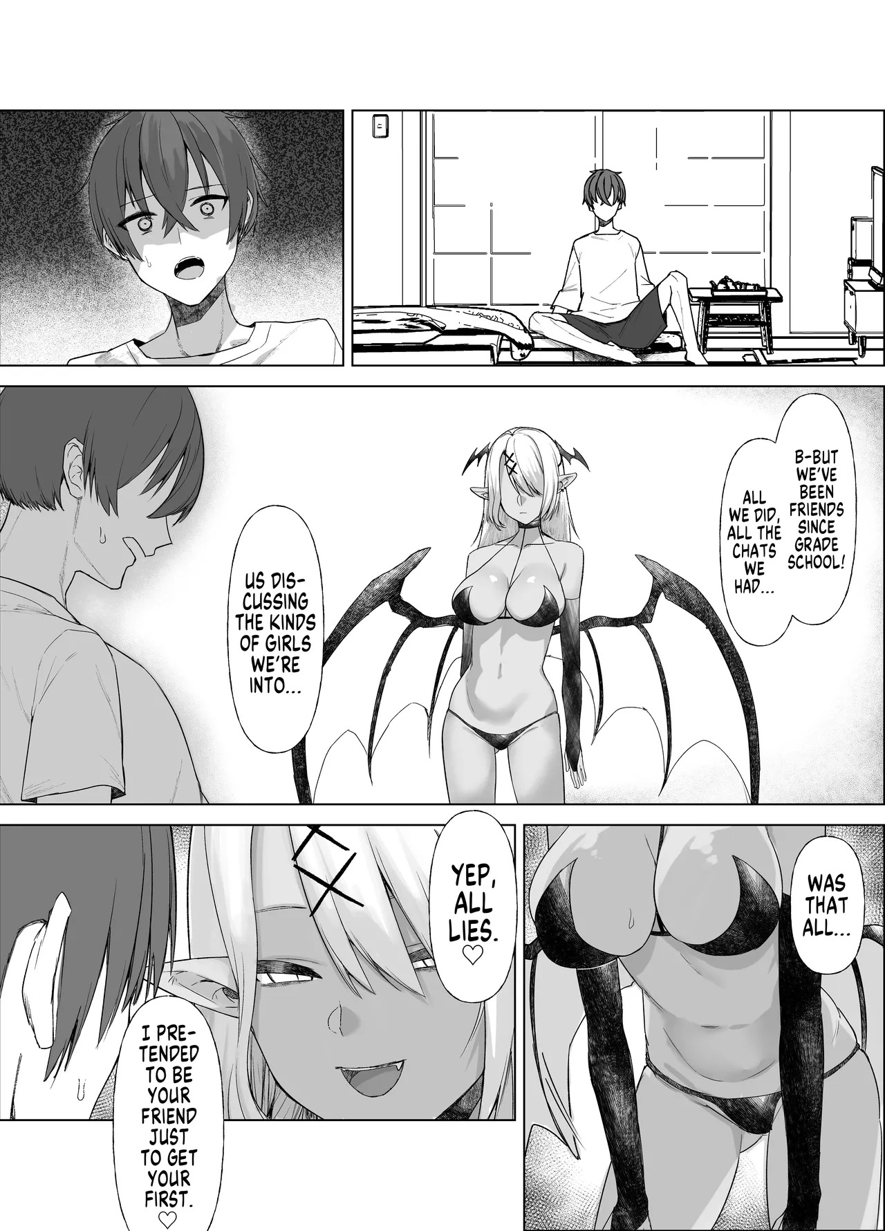 [Imokenpi Kinenbi] TS Lies ~How My Best Friend Turned Out to Be a Succubus Going After My Virginity~ [English] [GTF] - Page 12