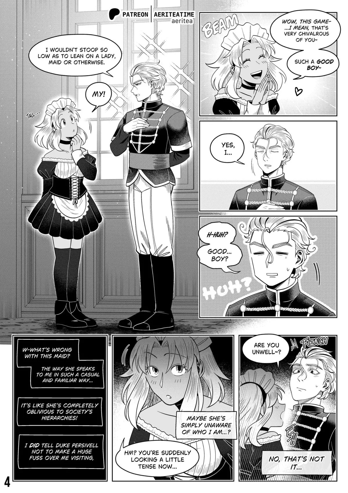 [aeritea] Otome Isekai: The Incompetent Competent Prince Wants to Service the Maid From Another World?! - Page 4