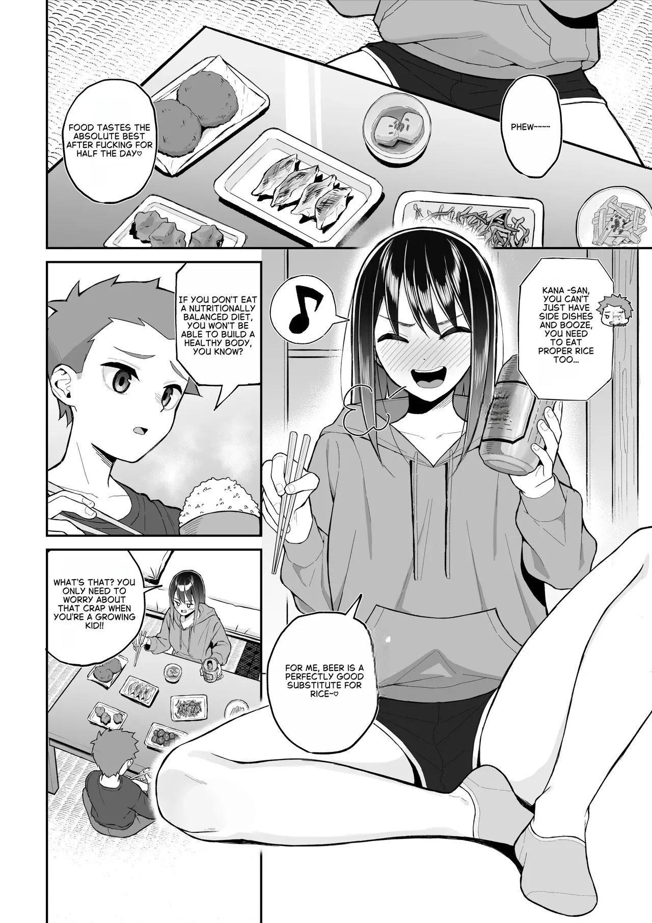 [Toshiue Onee-san Tengoku (Gyouza Teishoku)] Yopparai Nee-chan no Jinsei o Irodoru Ketsui Hyoumei [English] - Page 5