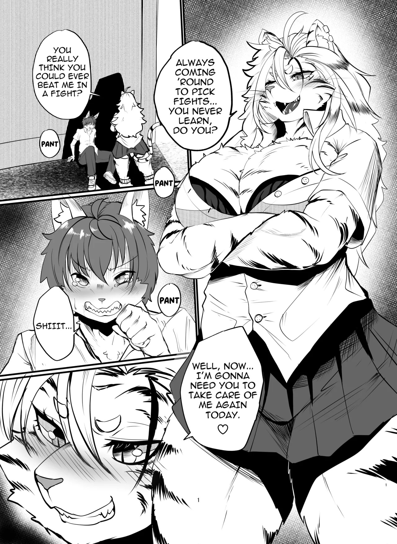 [Jagaimo Batake (T.K)] Byakko Gyaru-chan | White Tiger Gal [English] [QuickAndDirty] - Page 1