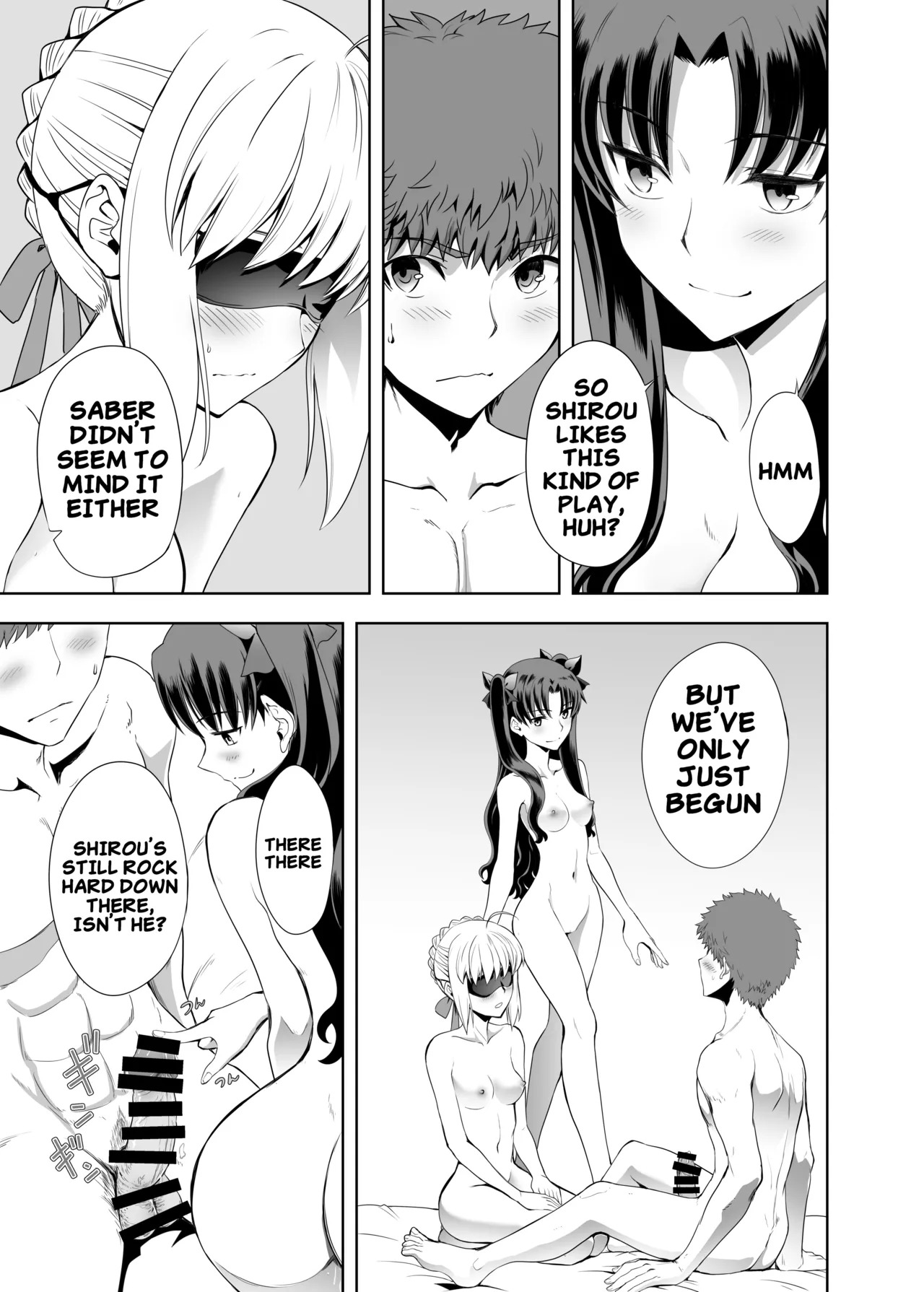 [CRAZY CLOVER CLUB (Kuroha Nue)] Saber Maniacs Since they say that blocking your vision sharpens your other senses, I had Saber try some blindfold play (Fate/stay night) [Digital] (English) - Page 15