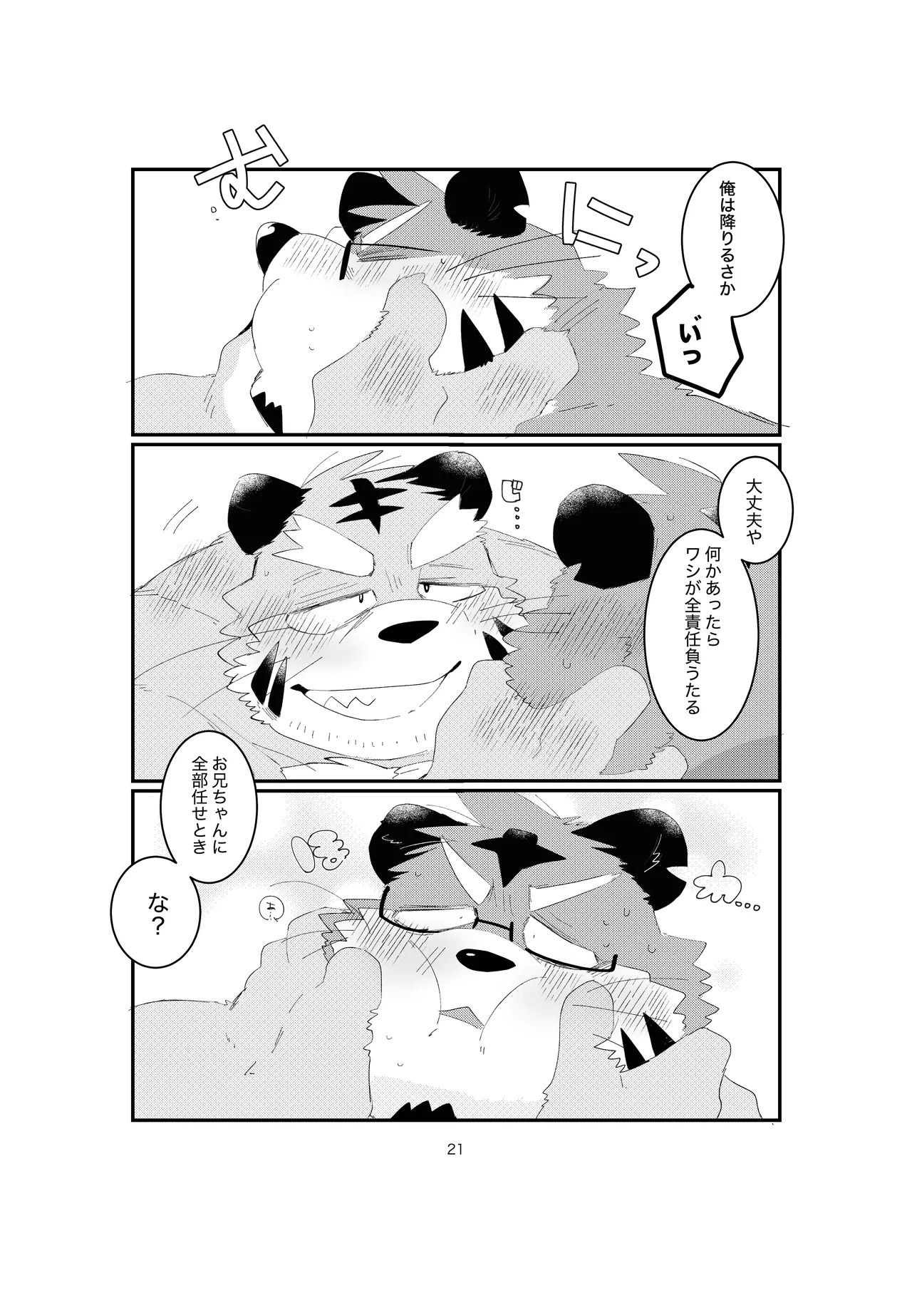 [ヒャクhyaku] 双子の関西弁虎おっさんが騙されてAV出演する本 [Japanese][Digital] - Page 15