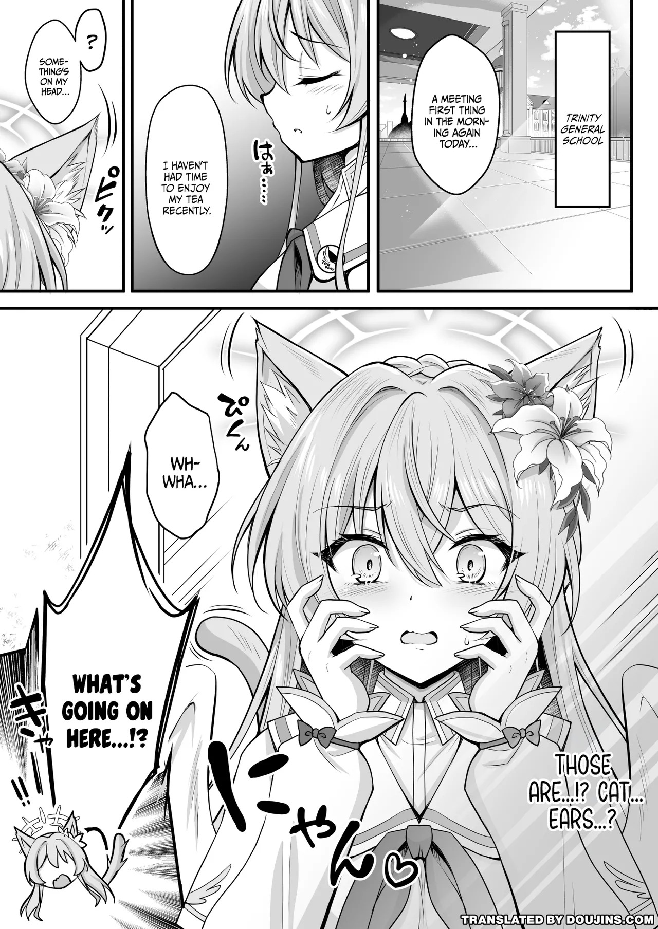 [Ohoshisamadou (GEKO)] Nekomimi ga Haeta Nagisa-sama no Hatsujouki ga Taihen desu | Mating Season Is A Problem For Nagisa Who Grew Cat Ears (Blue Archive) [Digital] [English] {Doujins.com} - Page 4