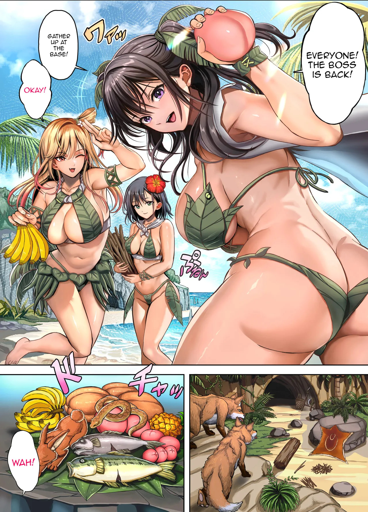 [Hokekiyo Carnival (Houhokekiyo)] Mujintou Sounan Harem Ch.1-2 | Deserted Island Castaway Harem Ch.1-2 [English] {Doujins.com} - Page 20