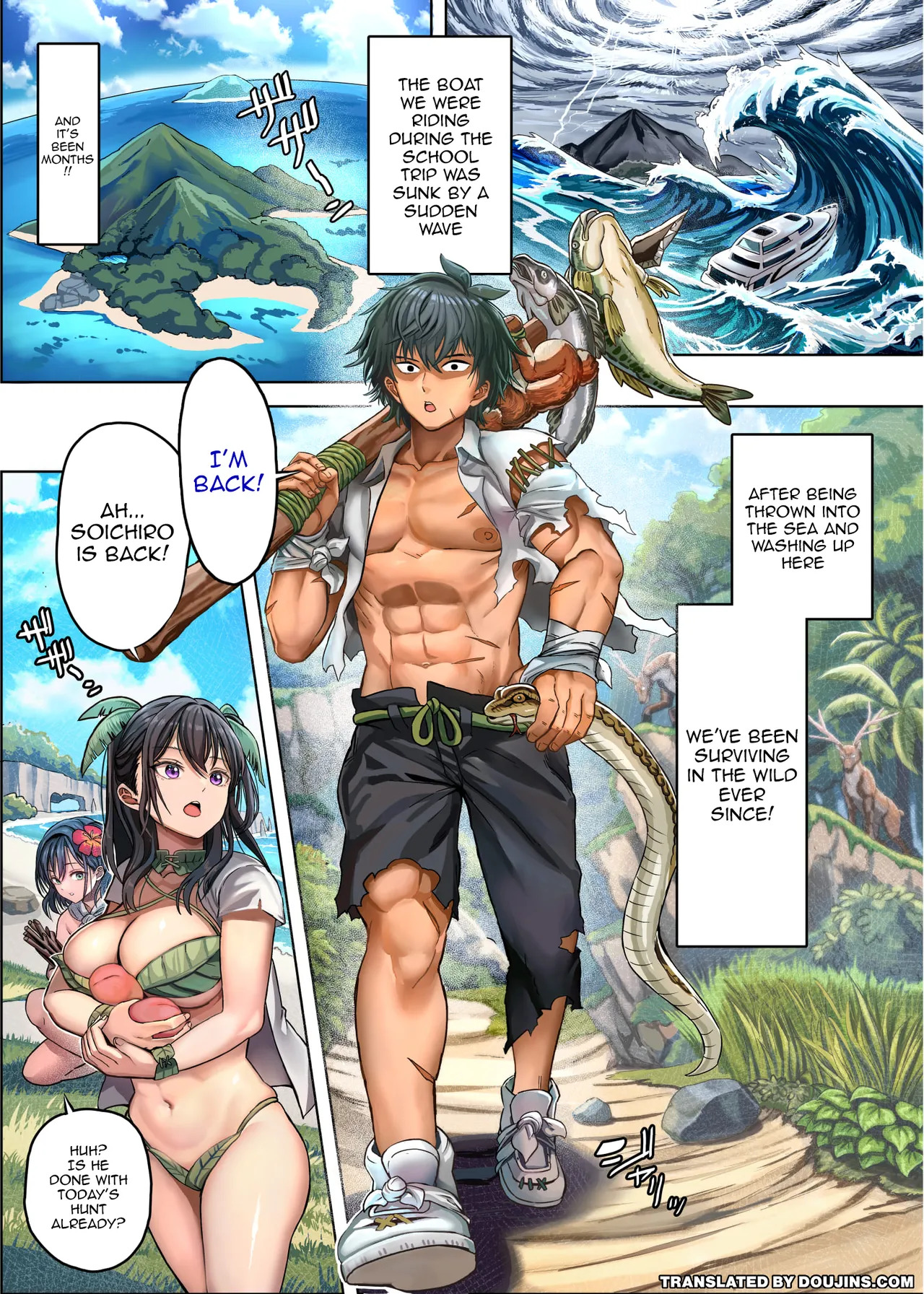 [Hokekiyo Carnival (Houhokekiyo)] Mujintou Sounan Harem Ch.1-2 | Deserted Island Castaway Harem Ch.1-2 [English] {Doujins.com} - Page 27