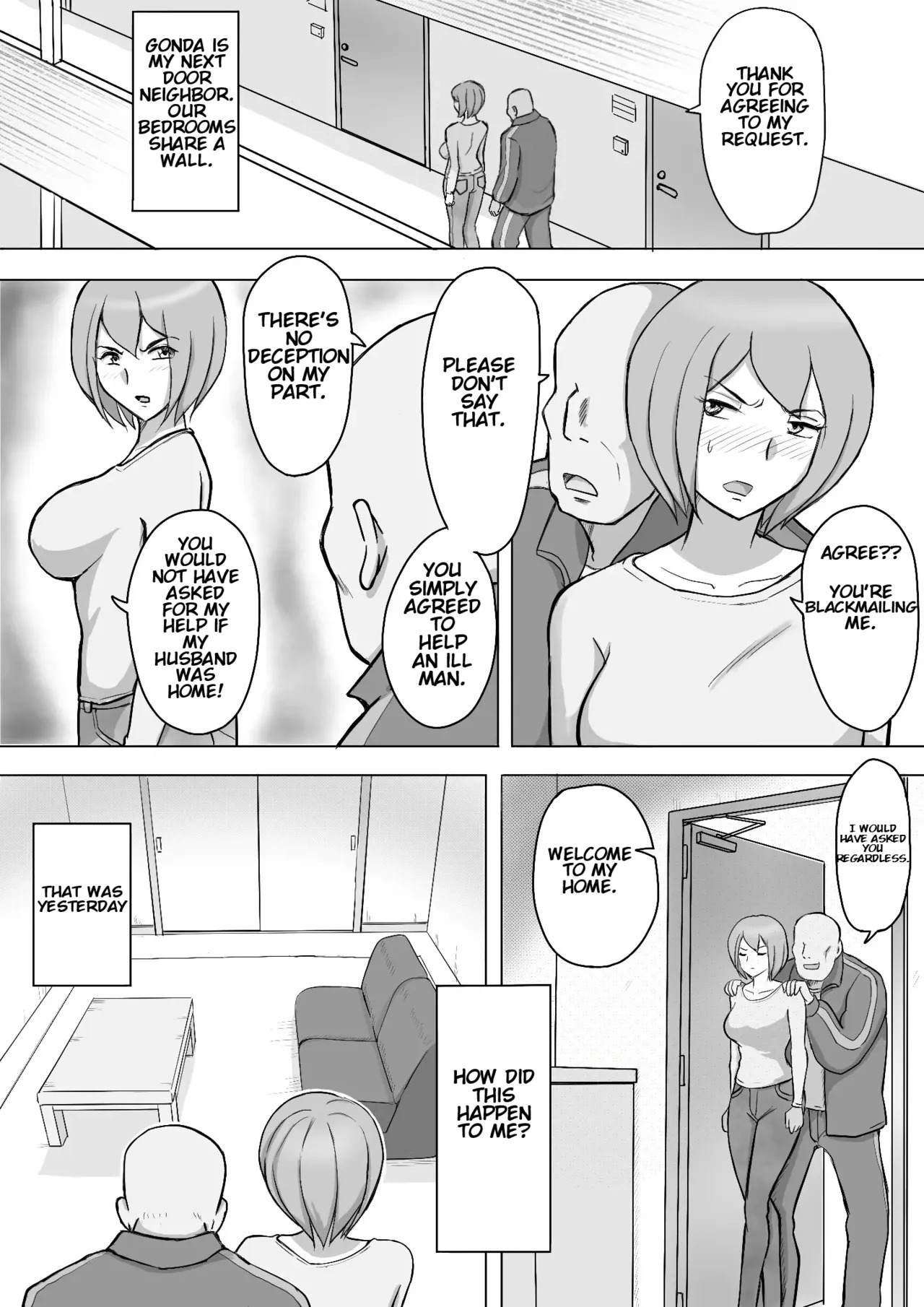 [Nantomo-san] Maki wa Yasashii Otto no Tame ni Mayu wa Dekachin Otto no Tame ni Toukousha Gonda Goukichi | Maki married to a gentle husband is corrupted by her neighbor Gonda Gokichi [English] - Page 17