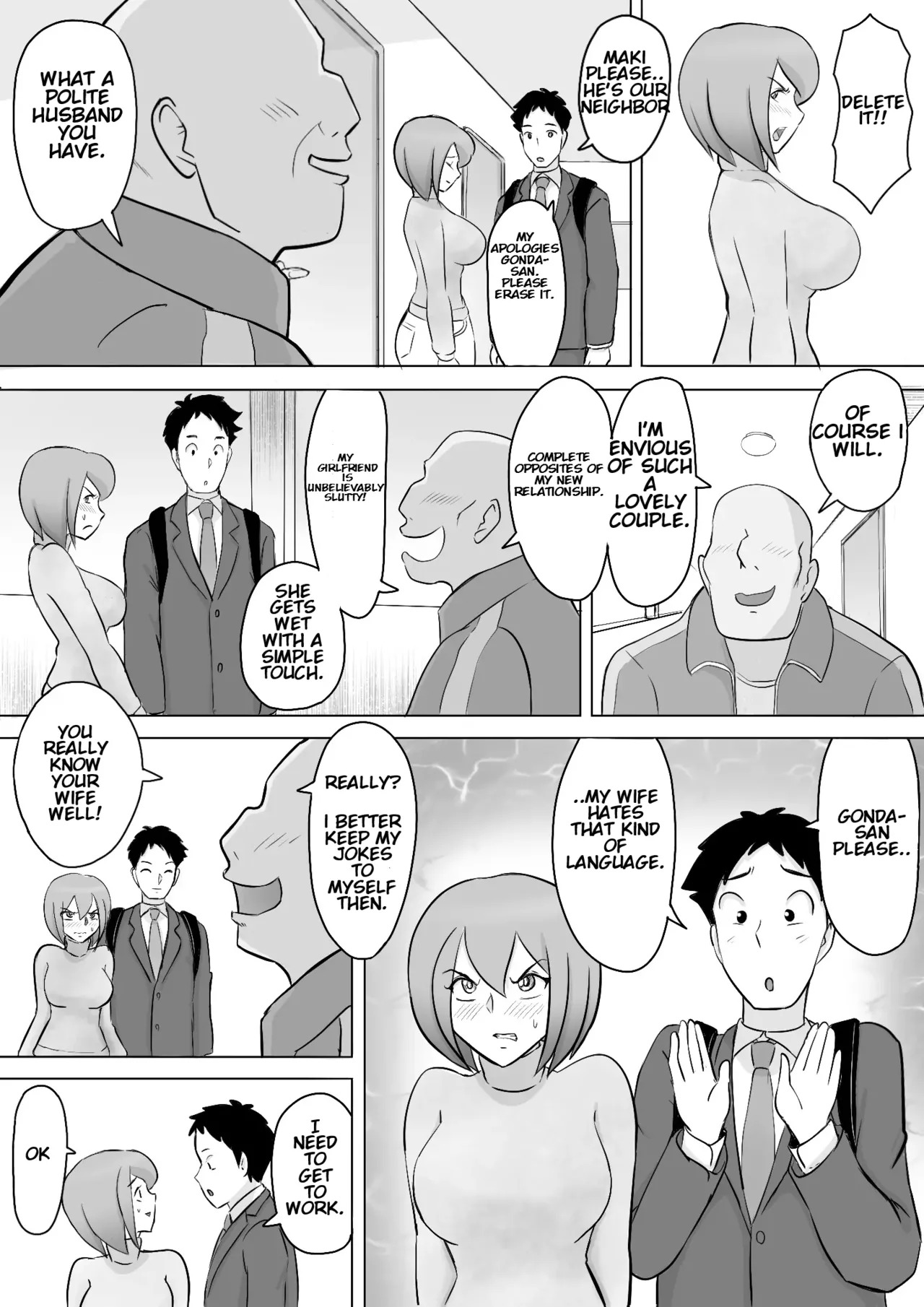 [Nantomo-san] Maki wa Yasashii Otto no Tame ni Mayu wa Dekachin Otto no Tame ni Toukousha Gonda Goukichi | Maki married to a gentle husband is corrupted by her neighbor Gonda Gokichi [English] - Page 66