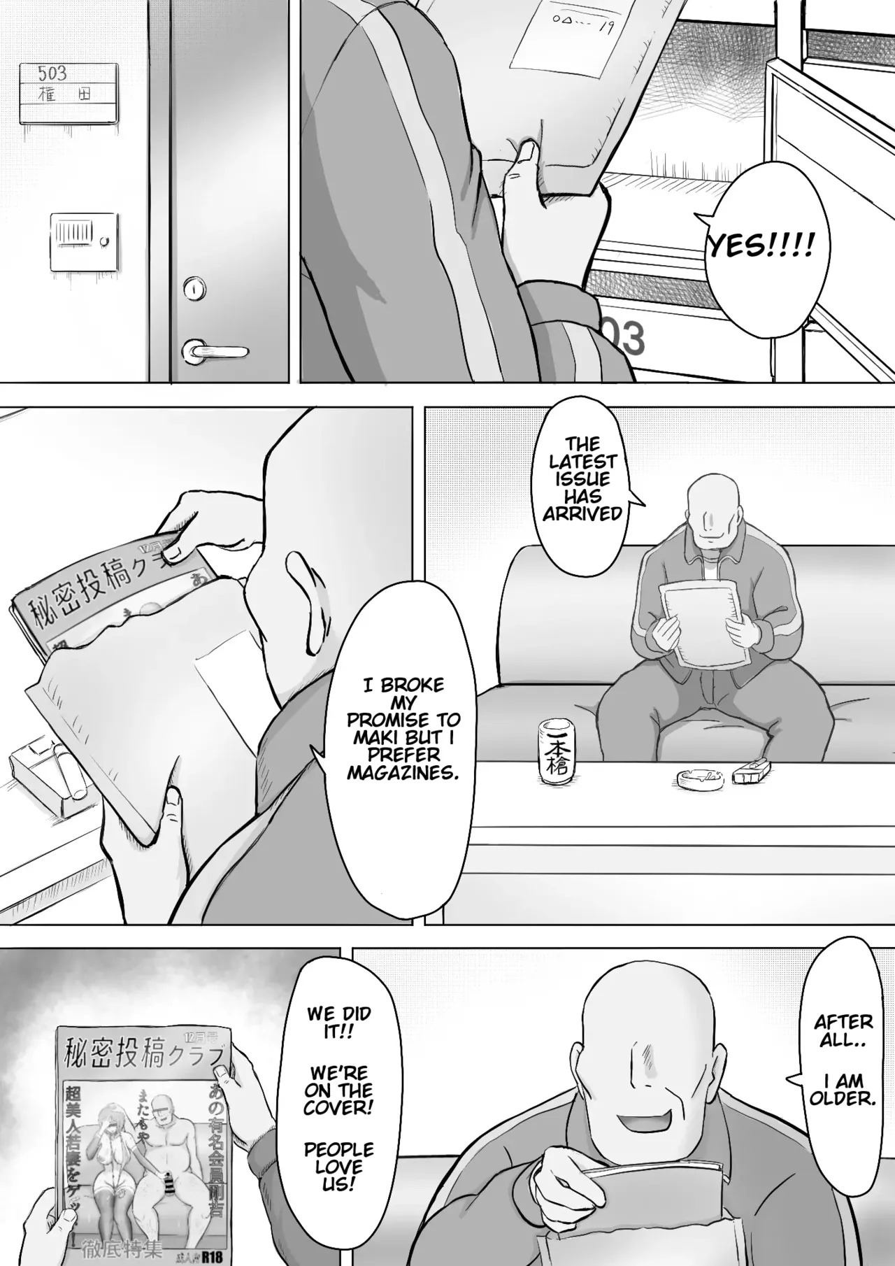 [Nantomo-san] Maki wa Yasashii Otto no Tame ni Mayu wa Dekachin Otto no Tame ni Toukousha Gonda Goukichi | Maki married to a gentle husband is corrupted by her neighbor Gonda Gokichi [English] - Page 69