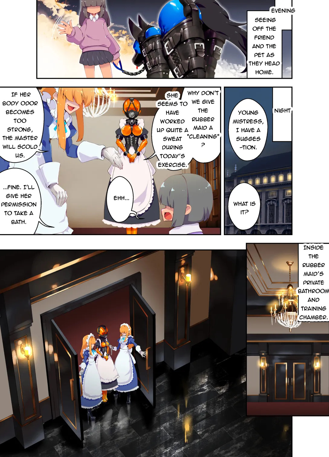 [Hitosaka] The Maid Who Toils in a Special Rubber Suit [English] - Page 14
