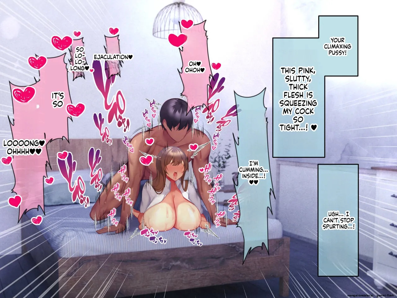 My gorgeous, busty stepmom—the sultry Sumire (25)—launches a lewd, intense, and seductive "cuckolding" offensive against me late one night. As her stepson—a guy with a short fuse and a fierce sense of possessiveness—can I possibly resist her advances!? - Page 386