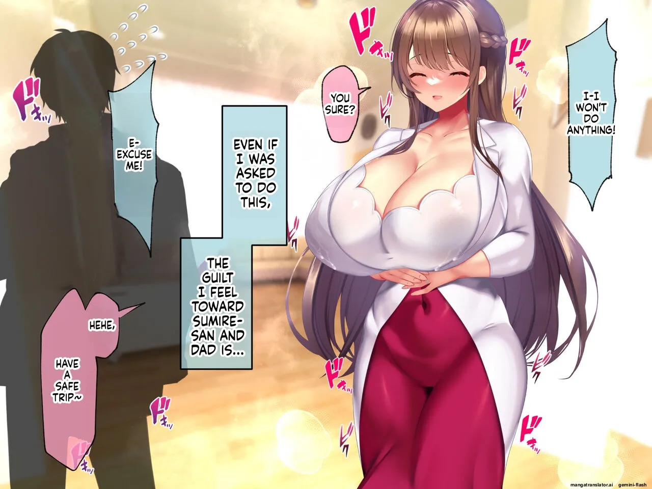 My gorgeous, busty stepmom—the sultry Sumire (25)—launches a lewd, intense, and seductive "cuckolding" offensive against me late one night. As her stepson—a guy with a short fuse and a fierce sense of possessiveness—can I possibly resist her advances!? - Page 48