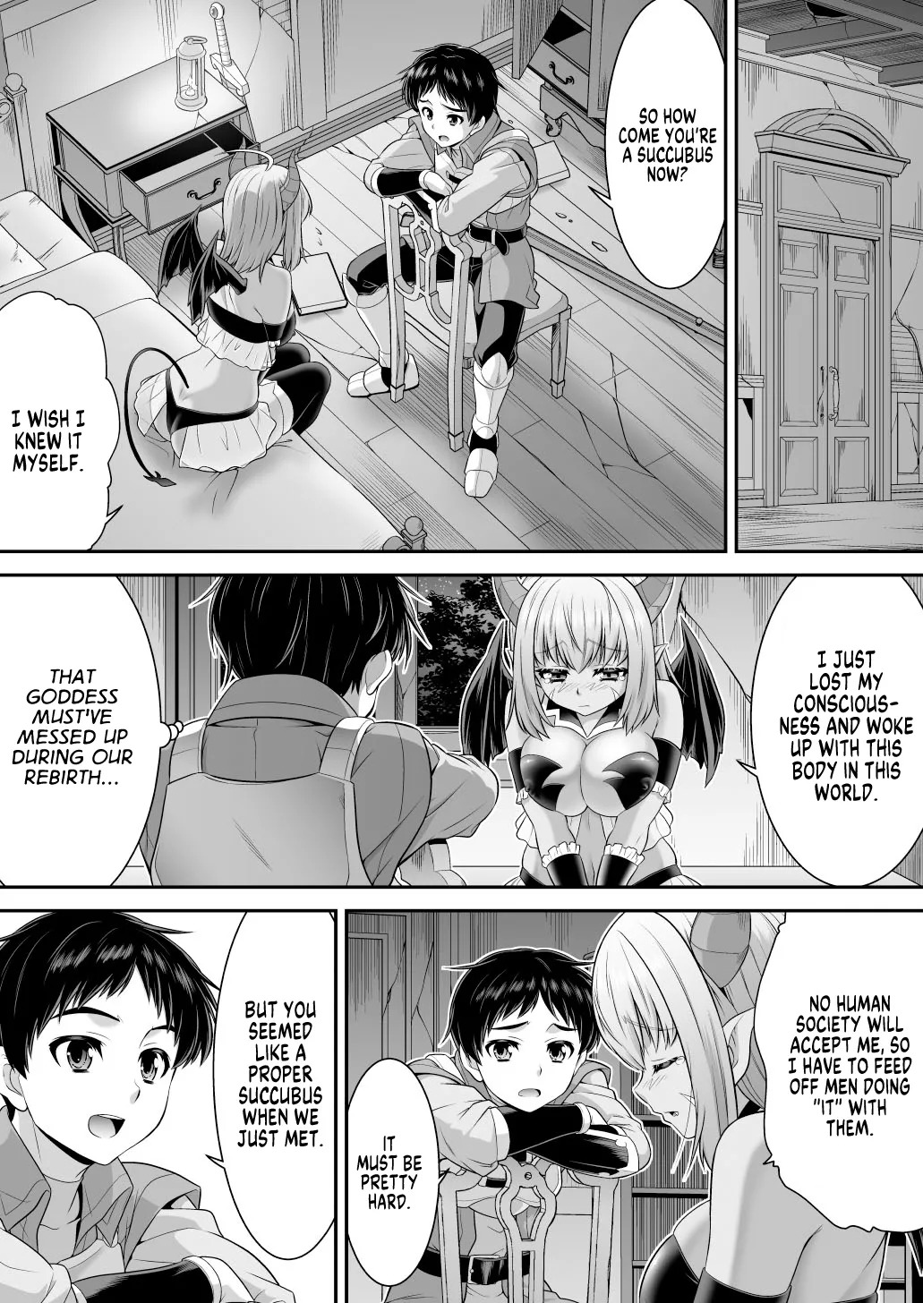 [Amuai Okashi Seisakusho (Kaneko Naoya)] A Stern Guy into a Succubus-A Clown Guy into a Pure Lady [English] [GTF] - Page 13