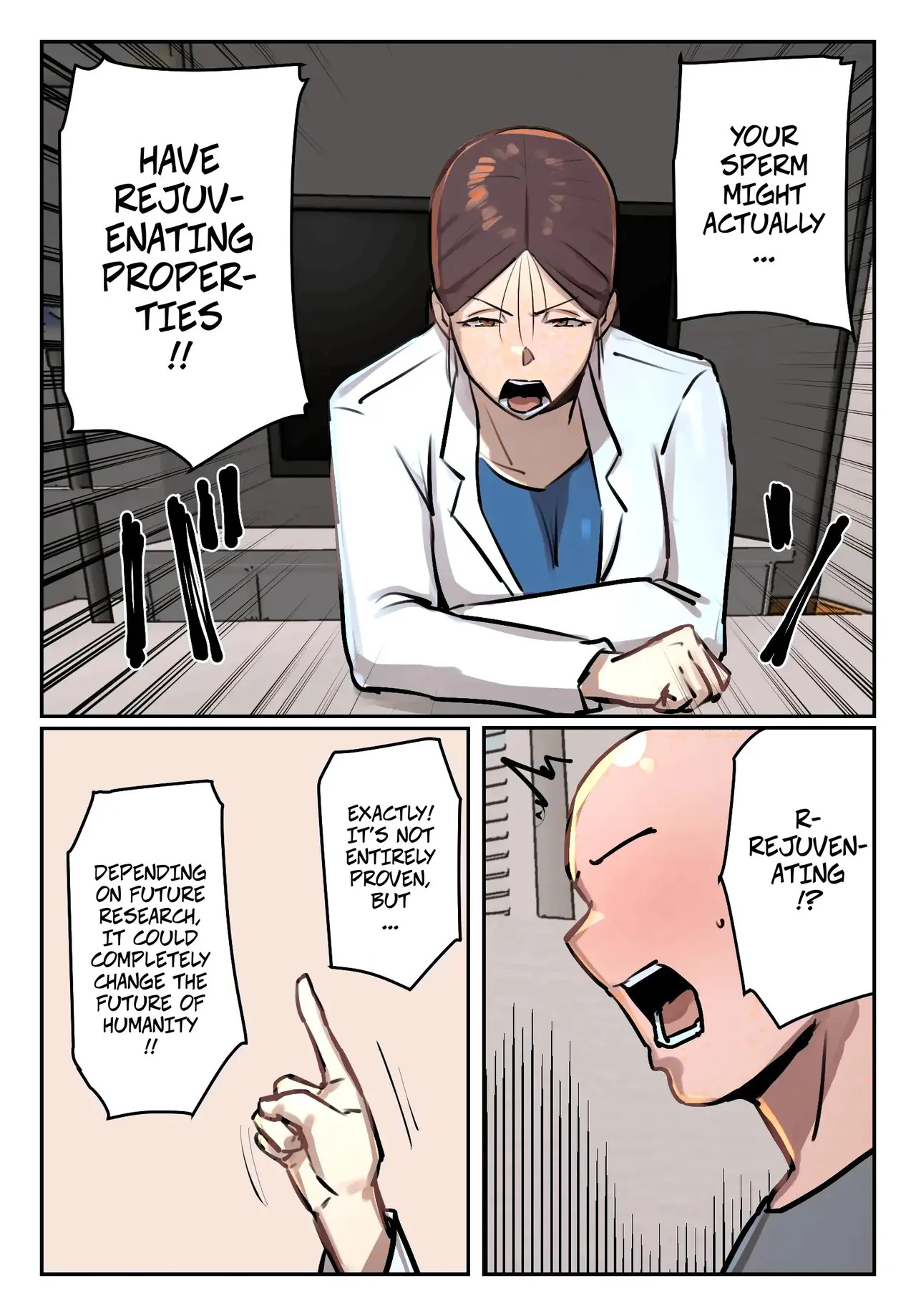 [Chotto B-Sen] My Sperm Has Rejuvinating Properties -- Boku no Seishi ni Wakagaeri no Kouka ga! [Colorized] - Page 11