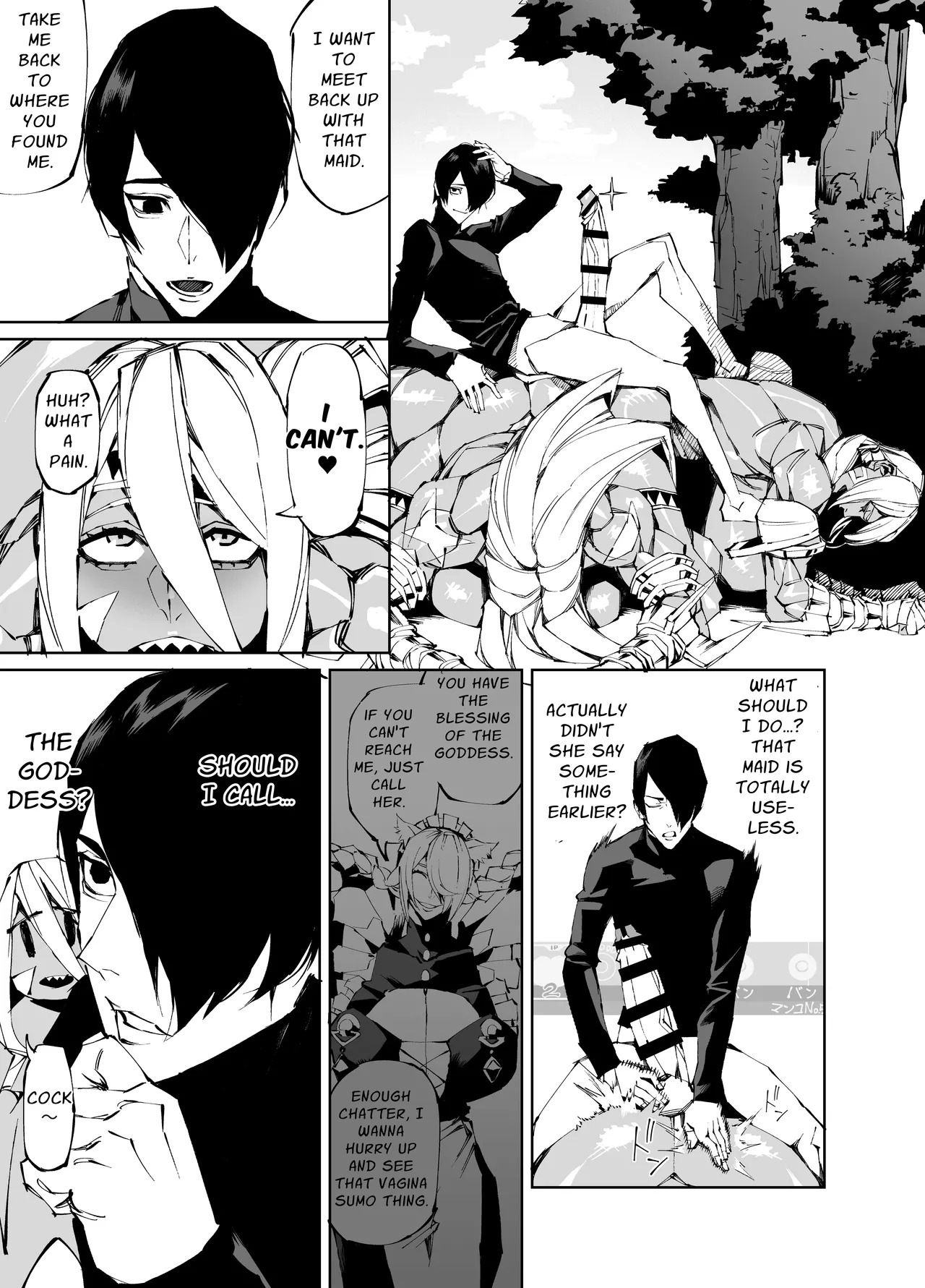 [Yakiniku Tabetei (Pobotto)] Kyokon Tensei -Seiki Shijou Shugi na Isekai ni Tensei shita no de Bakunyuu Bijo to Hame Makuri -Gyaru Amazon & Inran Sister Hen- | Big Dick Reincarnation ~Fuckin' Big Titty Babes in a Genital Supremacism World~ Amazoness & Nun [English] {Penguin Piper} - Page 24