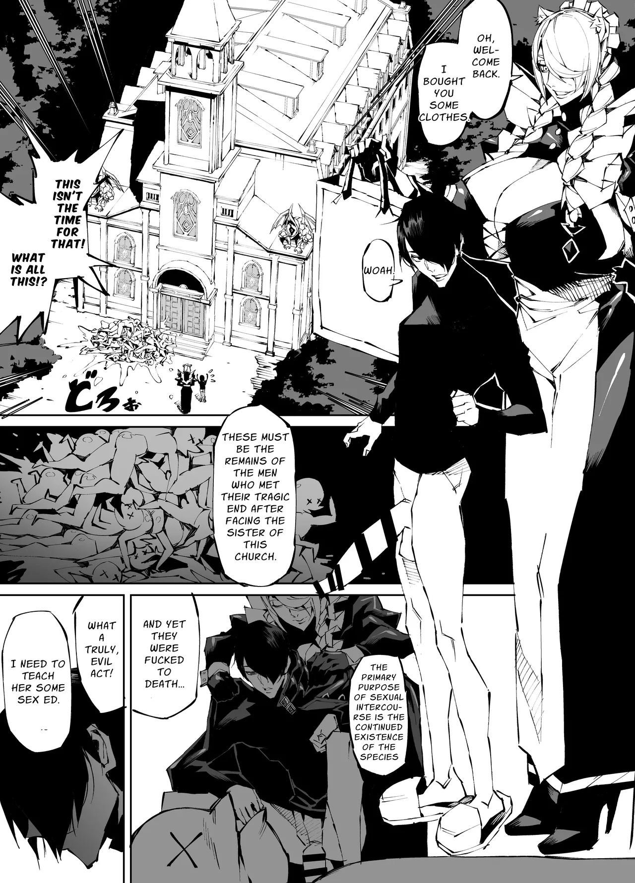 [Yakiniku Tabetei (Pobotto)] Kyokon Tensei -Seiki Shijou Shugi na Isekai ni Tensei shita no de Bakunyuu Bijo to Hame Makuri -Gyaru Amazon & Inran Sister Hen- | Big Dick Reincarnation ~Fuckin' Big Titty Babes in a Genital Supremacism World~ Amazoness & Nun [English] {Penguin Piper} - Page 26