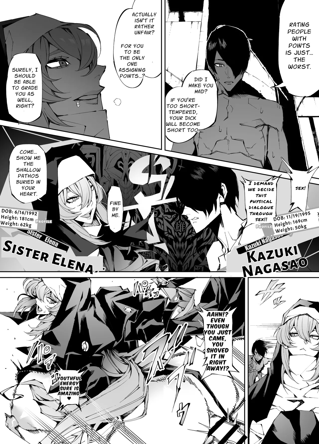 [Yakiniku Tabetei (Pobotto)] Kyokon Tensei -Seiki Shijou Shugi na Isekai ni Tensei shita no de Bakunyuu Bijo to Hame Makuri -Gyaru Amazon & Inran Sister Hen- | Big Dick Reincarnation ~Fuckin' Big Titty Babes in a Genital Supremacism World~ Amazoness & Nun [English] {Penguin Piper} - Page 31