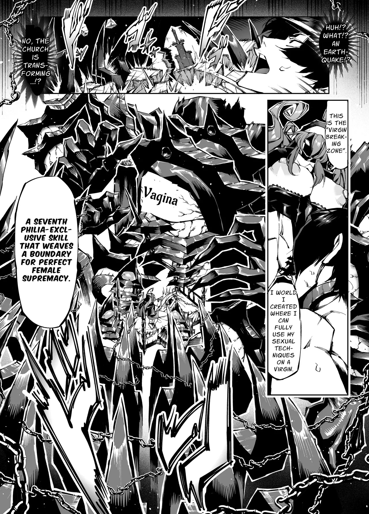 [Yakiniku Tabetei (Pobotto)] Kyokon Tensei -Seiki Shijou Shugi na Isekai ni Tensei shita no de Bakunyuu Bijo to Hame Makuri -Gyaru Amazon & Inran Sister Hen- | Big Dick Reincarnation ~Fuckin' Big Titty Babes in a Genital Supremacism World~ Amazoness & Nun [English] {Penguin Piper} - Page 35