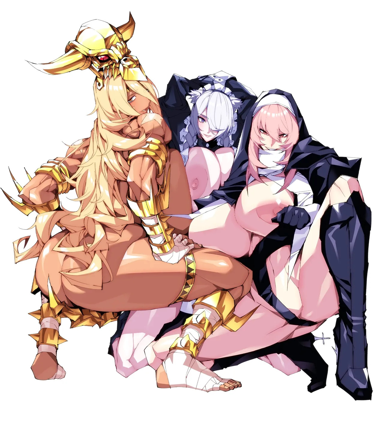 [Yakiniku Tabetei (Pobotto)] Kyokon Tensei -Seiki Shijou Shugi na Isekai ni Tensei shita no de Bakunyuu Bijo to Hame Makuri -Gyaru Amazon & Inran Sister Hen- | Big Dick Reincarnation ~Fuckin' Big Titty Babes in a Genital Supremacism World~ Amazoness & Nun [English] {Penguin Piper} - Page 54