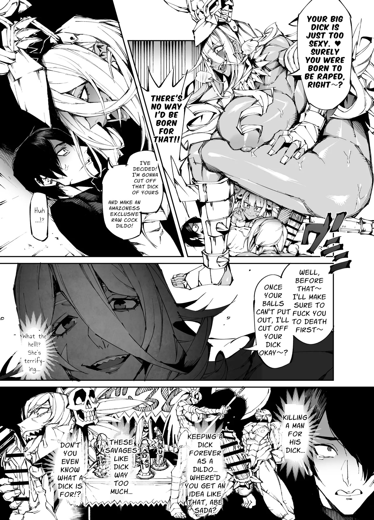 [Yakiniku Tabetei (Pobotto)] Kyokon Tensei -Seiki Shijou Shugi na Isekai ni Tensei shita no de Bakunyuu Bijo to Hame Makuri -Gyaru Amazon & Inran Sister Hen- | Big Dick Reincarnation ~Fuckin' Big Titty Babes in a Genital Supremacism World~ Amazoness & Nun [English] {Penguin Piper} - Page 9