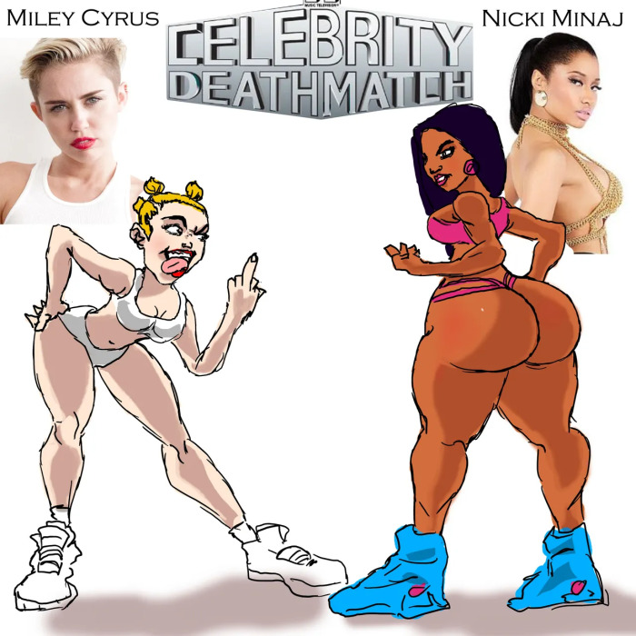 Nicki Minaj vs. Miley Cyrus by BrutalFemtality