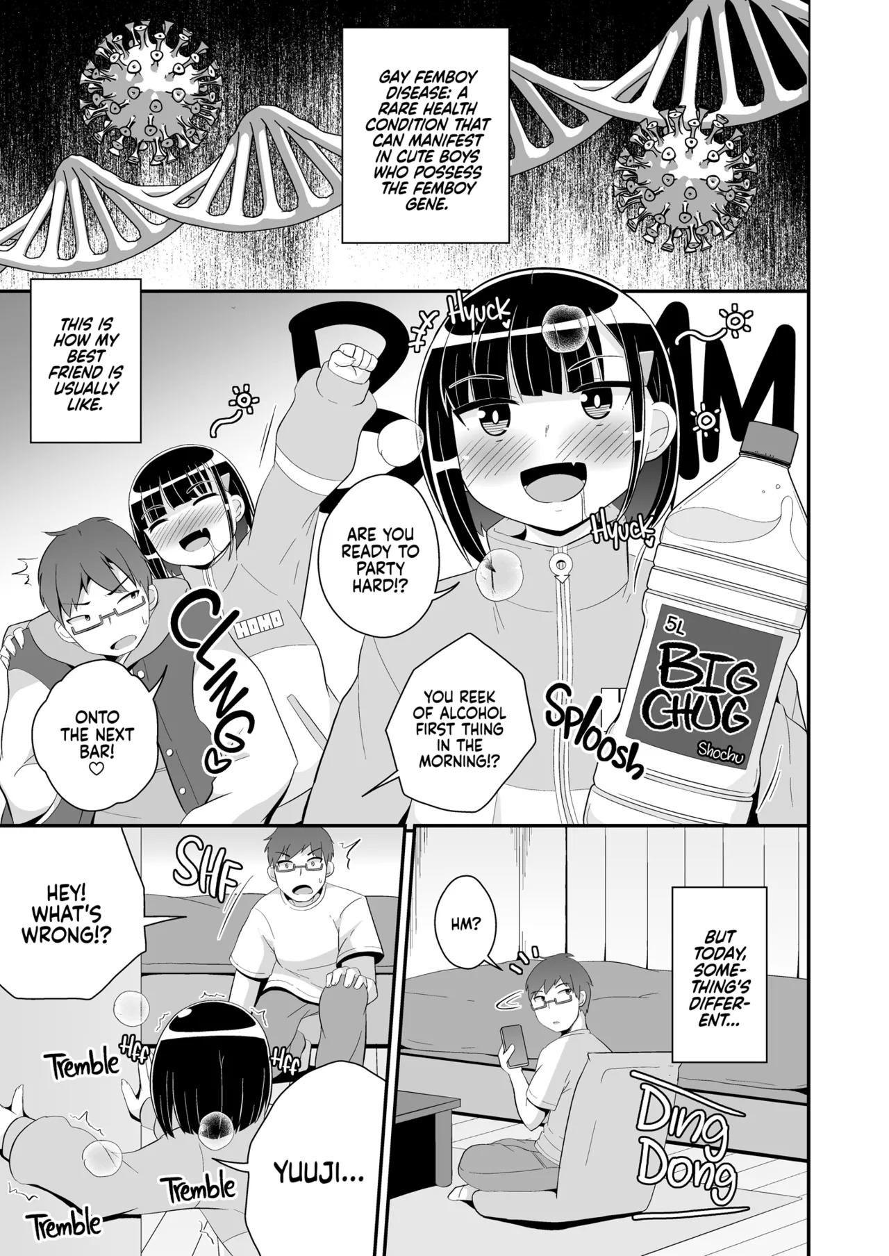 [CHINZURI BOP (Chinzurena)] Mesuhomo-byou ni Natta Shinyuu | My Best Friend Caught Gay Femboy Disease [English] {2d-market.com} [Decensored] [Digital] - Page 3