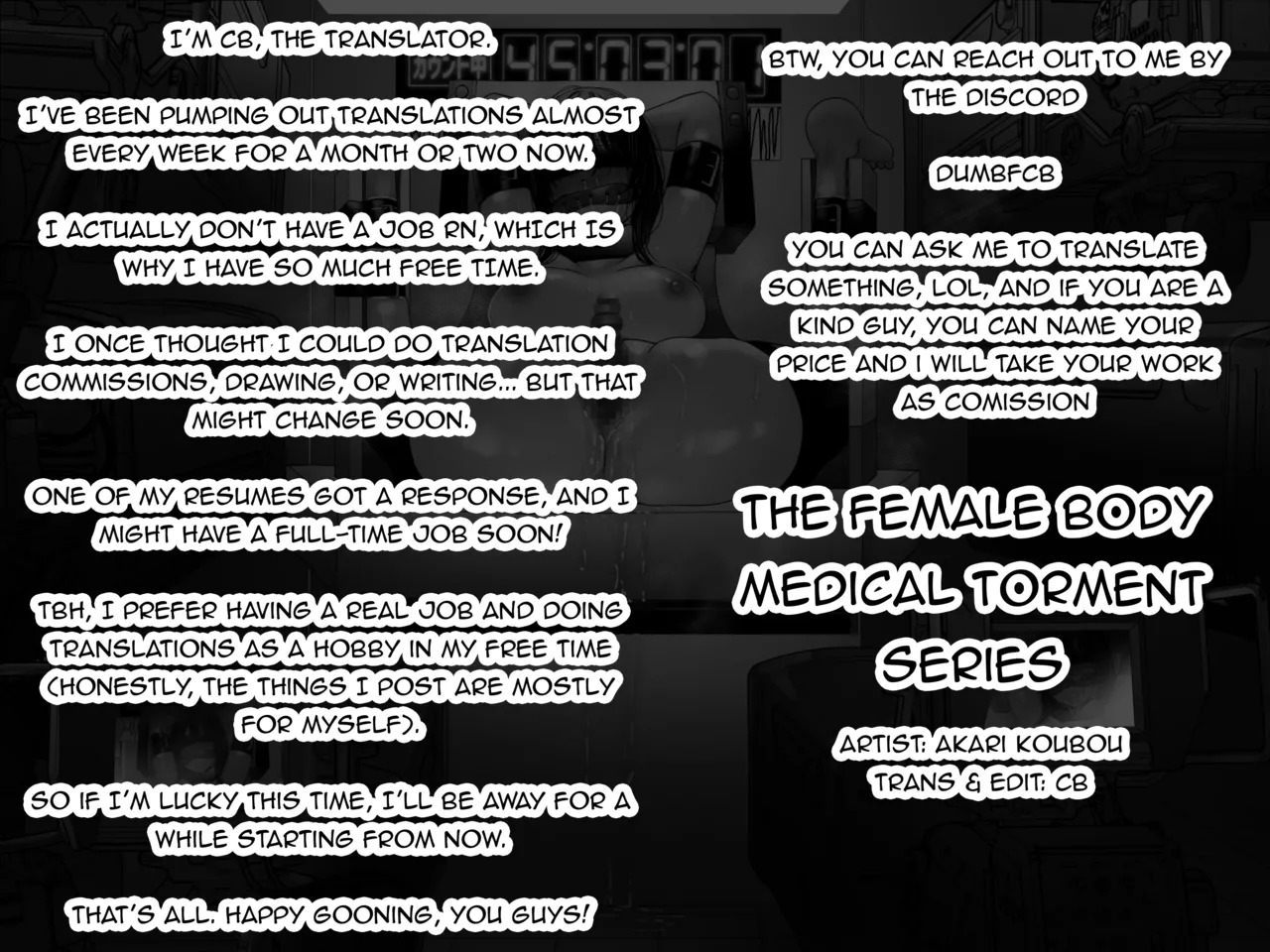 [akari koubou] THE FEMALE BODY MEDICAL TORMENT SERIES [English + Single page edit] - Page 62
