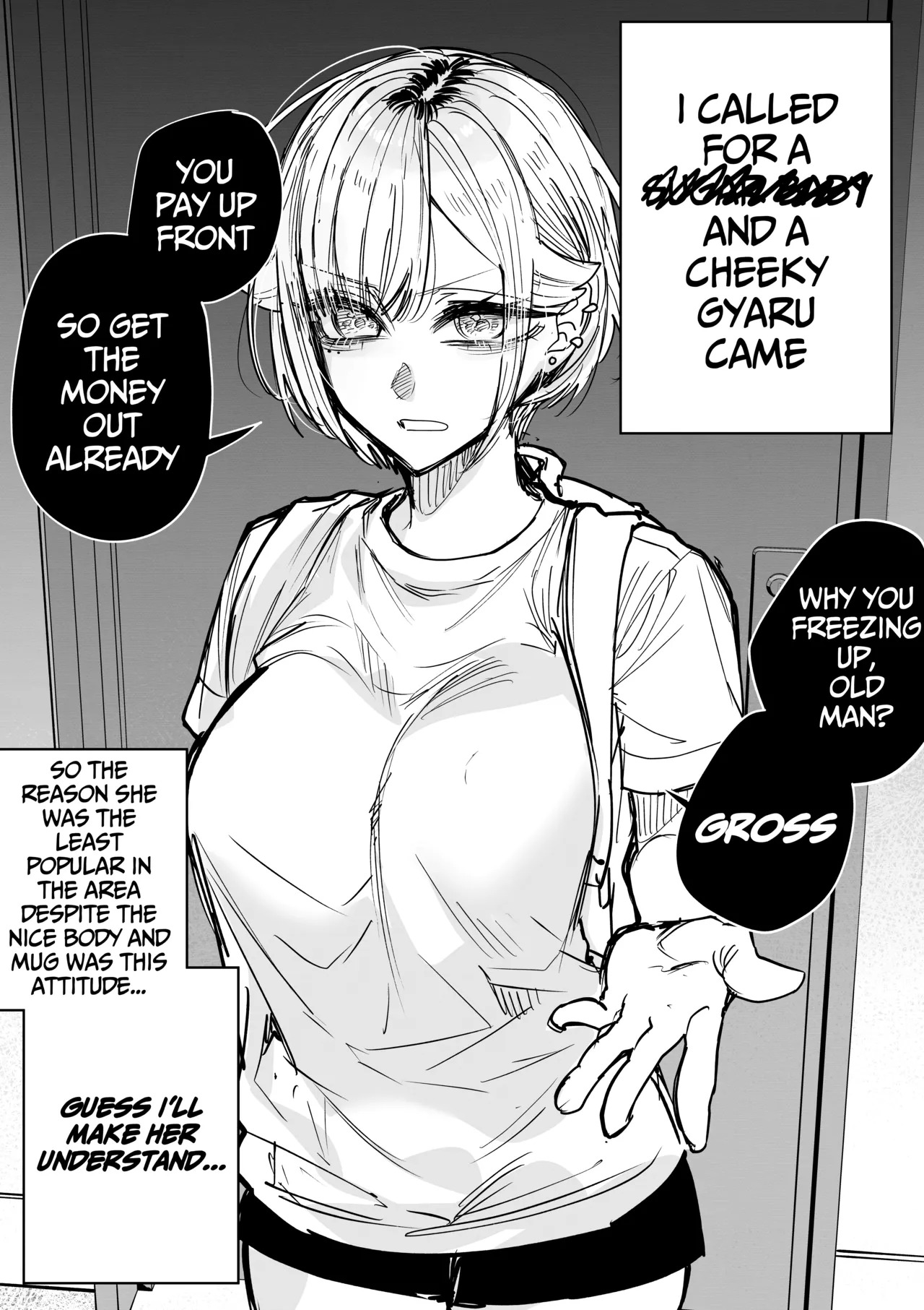 [Egaki Numa] Making a Cheeky Gyaru Understand with Raw Sugar Daddy Sex + Full-Color Edition (Namaiki na Gyaru Ane o Wakaraseru Hanashi) [English] [Sloppy Rizz Scans] - Page 2