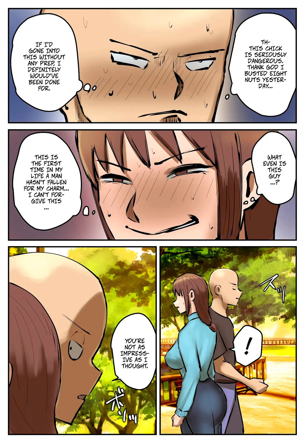 [Chotto B-Sen] My Part-Time Job Is To Get Revenge: The Loose Woman -- Fukushuu Yami Beit "Machi no Keikan ga Kowareru Kono Oppai Onna o Oidashite Hoshii" [Colorized] - Page 13