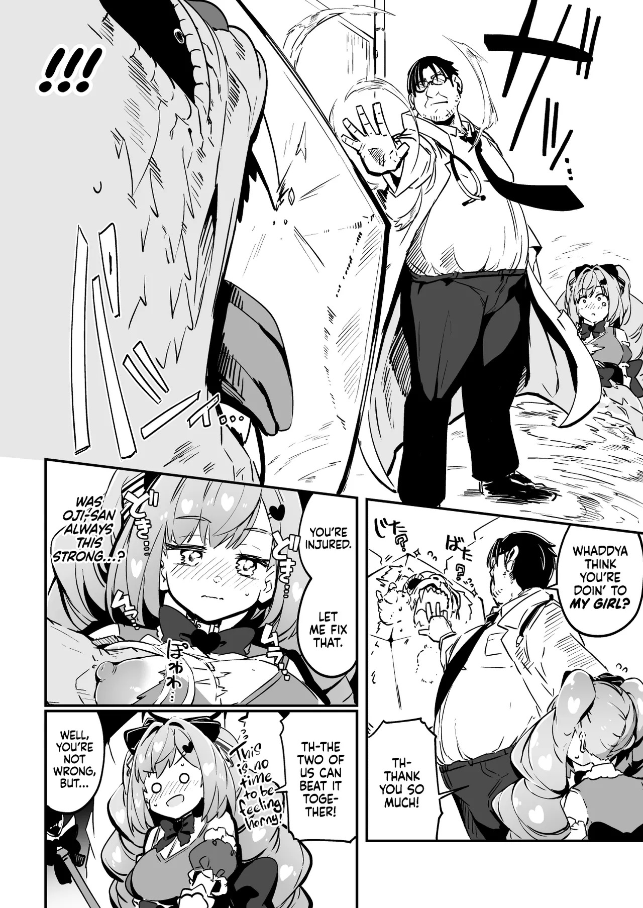 [Mannen Dokodoko Dondodoko (Tottotonero Tarou.)] Mahou Shoujo no Naoshikata (Otoshikata) Kizu o Naoseru no wa Oji-san dake!! | Healing (Breaking) a Magical Girl - Only Oji-san Can Cure Her Wounds! [English] [Xzosk] - Page 56