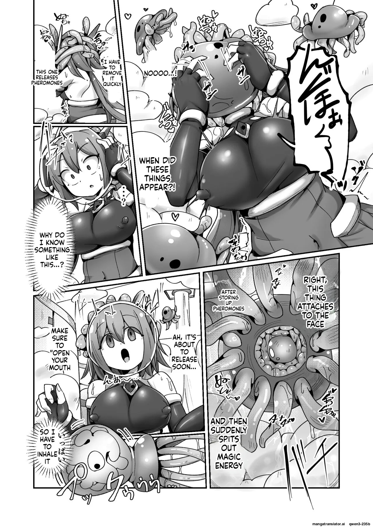 [Echie Kokufuku Aka (Monota)] Maryoku Tank Choukyou sareta Koto mo Sukkari Wasurete no Kono Ko to Teki Ajito ni Idonjau Onna Hero-chan (SCANMTL) - Page 14