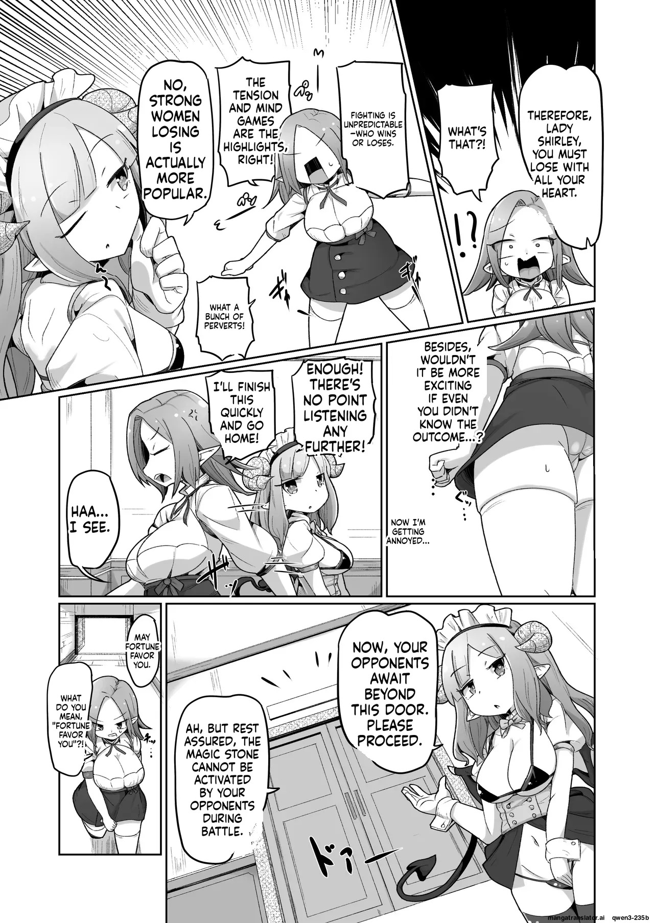 [Echie Kokufuku Aka (Monota)] Haiboku Show Colosseum 1 Kaisenme Tsuyo Tsuyo Majutsushi-chan VS Shintai Kaihatsu ga Tokuina Shou Akuma Succubus-chan (SCANMTL) - Page 9