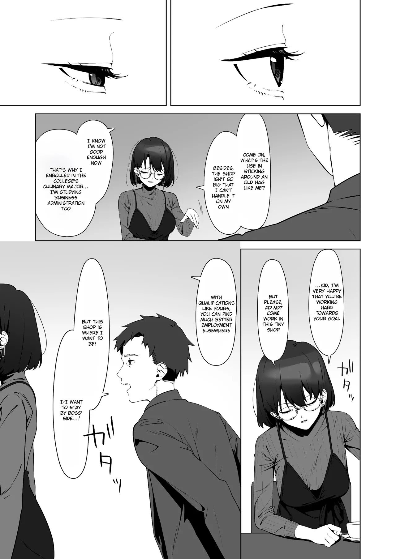 [Shiruo Gumi (Yugudora Shiruo)] My first sexual experience was with the boss of the cafe I’d been going to for 16 years [English] [Rei Scans] - Page 9