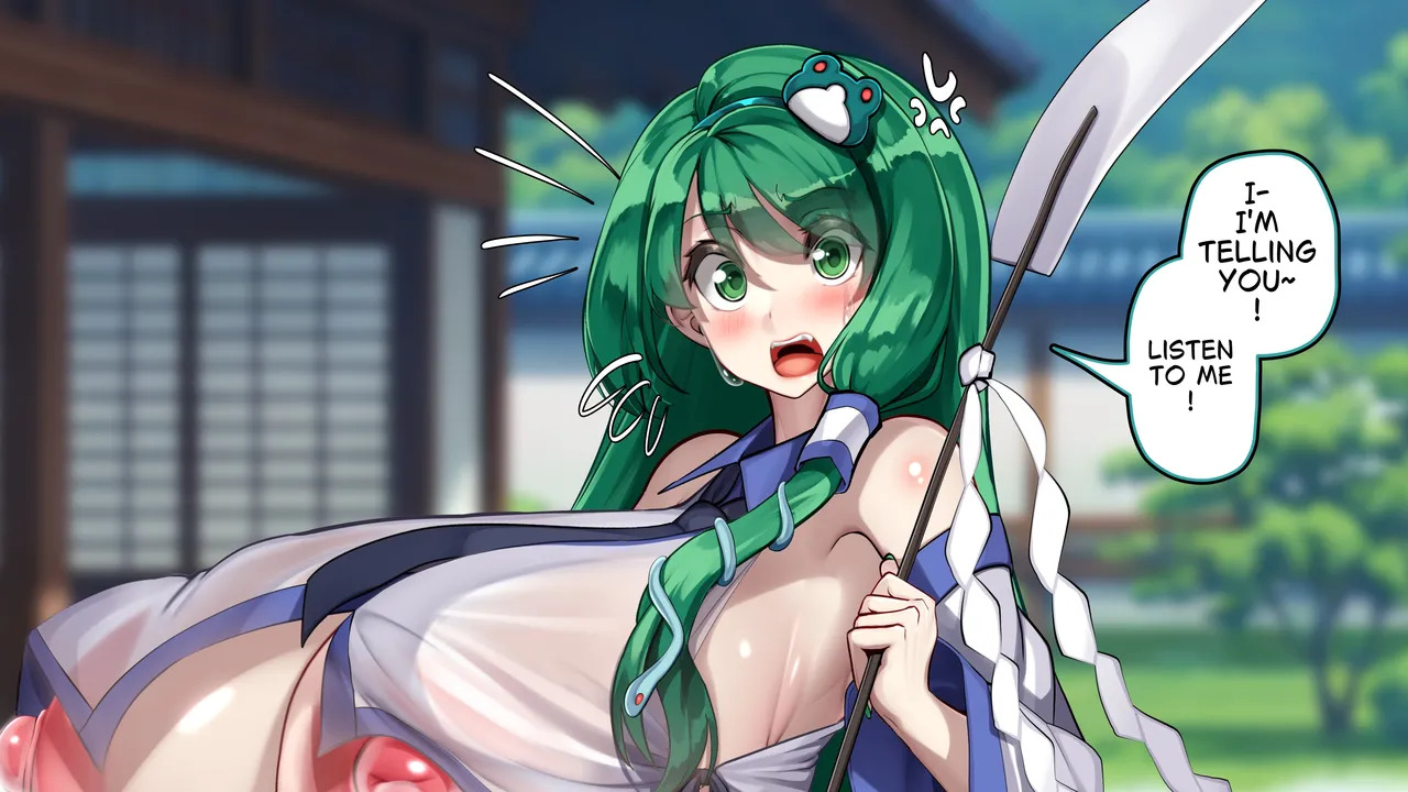 [Kawahagitei] Touhou Youyoumu ~Ihen Kaiketsu wa... Haramu koto!?~ | Sanae Solves the Incident… by Getting Pregnant!? (Touhou Project) [English] - Page 116