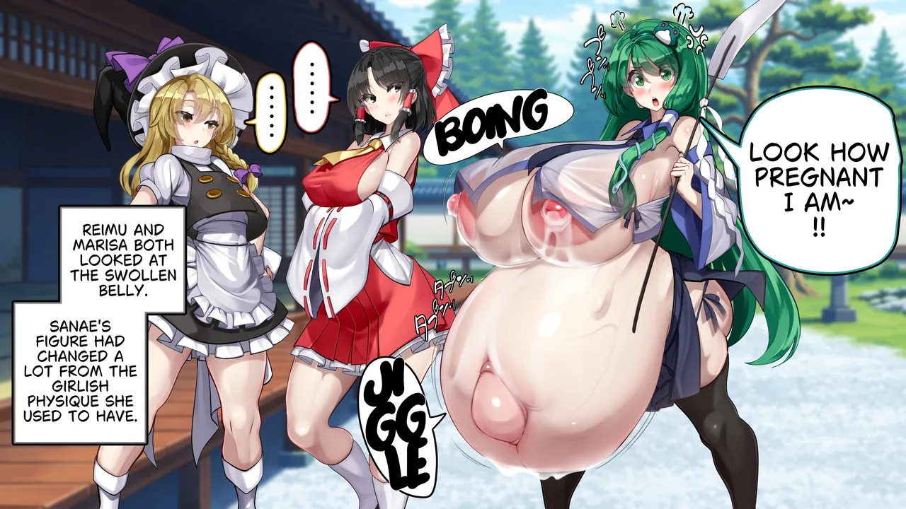 [Kawahagitei] Touhou Youyoumu ~Ihen Kaiketsu wa... Haramu koto!?~ | Sanae Solves the Incident… by Getting Pregnant!? (Touhou Project) [English] - Page 117