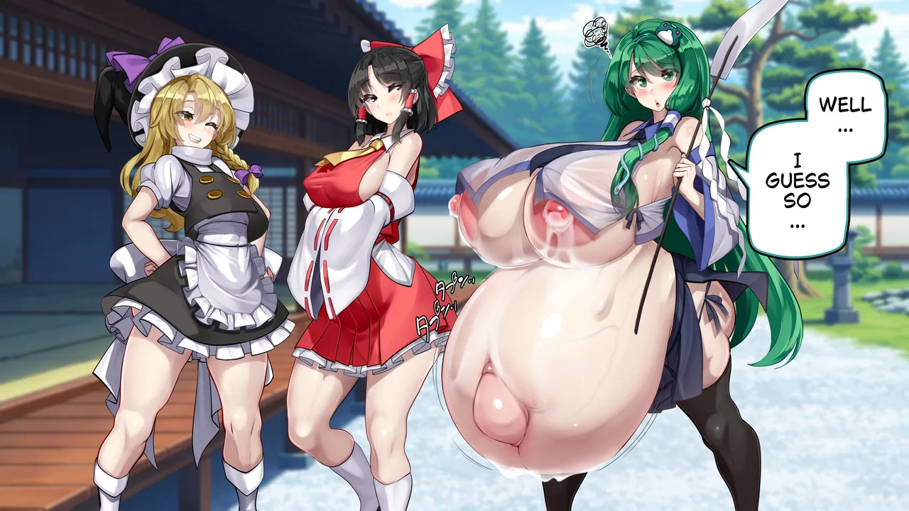 [Kawahagitei] Touhou Youyoumu ~Ihen Kaiketsu wa... Haramu koto!?~ | Sanae Solves the Incident… by Getting Pregnant!? (Touhou Project) [English] - Page 125