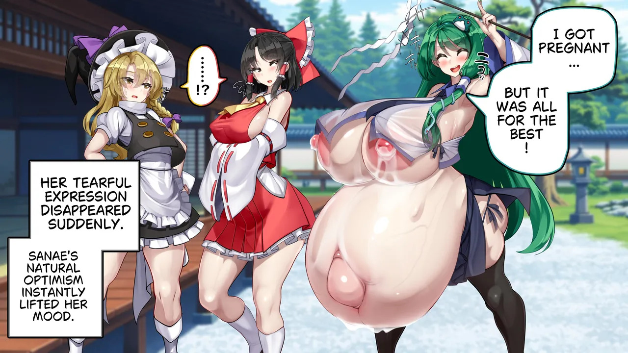 [Kawahagitei] Touhou Youyoumu ~Ihen Kaiketsu wa... Haramu koto!?~ | Sanae Solves the Incident… by Getting Pregnant!? (Touhou Project) [English] - Page 128