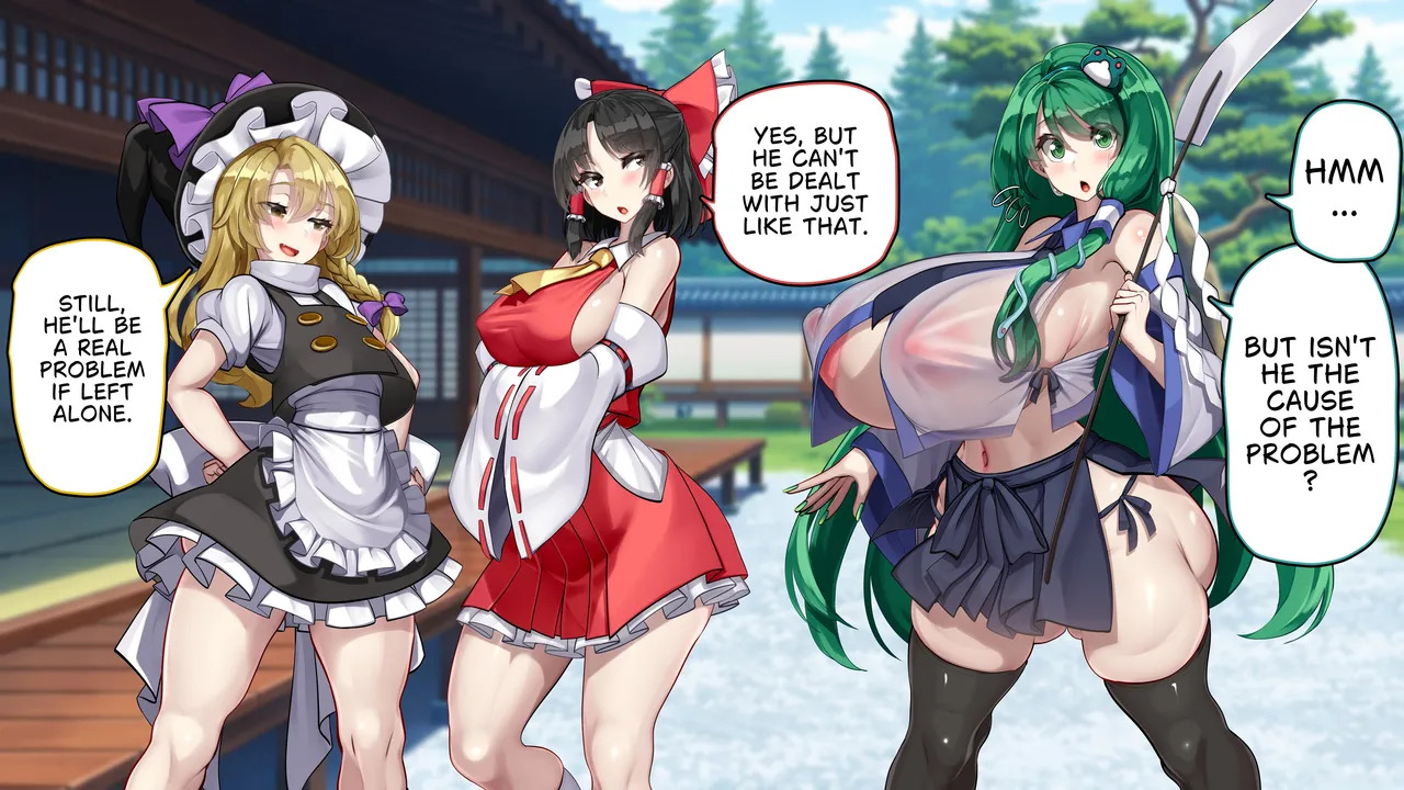 [Kawahagitei] Touhou Youyoumu ~Ihen Kaiketsu wa... Haramu koto!?~ | Sanae Solves the Incident… by Getting Pregnant!? (Touhou Project) [English] - Page 13