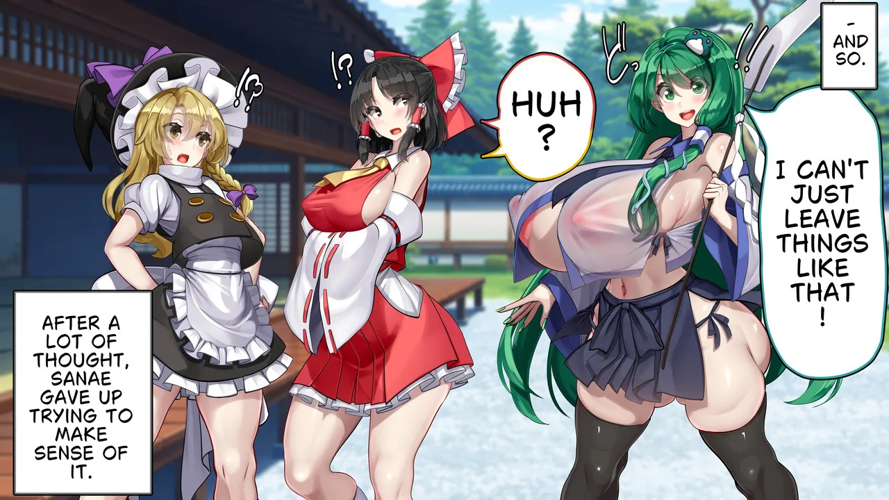 [Kawahagitei] Touhou Youyoumu ~Ihen Kaiketsu wa... Haramu koto!?~ | Sanae Solves the Incident… by Getting Pregnant!? (Touhou Project) [English] - Page 16