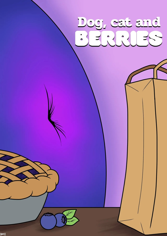 Dog, Cat and Berries by Batspid