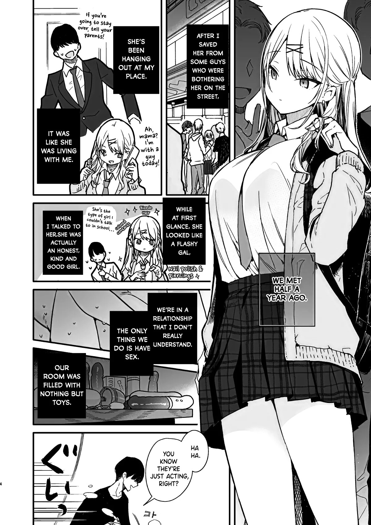 Gal Kanojo to Kageki AV no Mane shitara Taihen na Koto ni natta Ecchi - Page 3